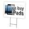 Signmission We Buy Ipads Yard Sign & Stake outdoor plastic coroplast window, C-1824 We Buy Ipads C-1824 We Buy Ipads - alternate 1